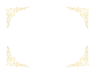 金色の装飾フレーム枠