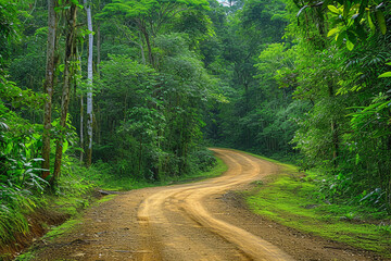 Obraz premium road in the woods