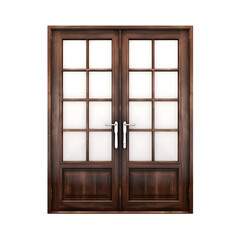 panoramic wooden door on transparent background PNG image