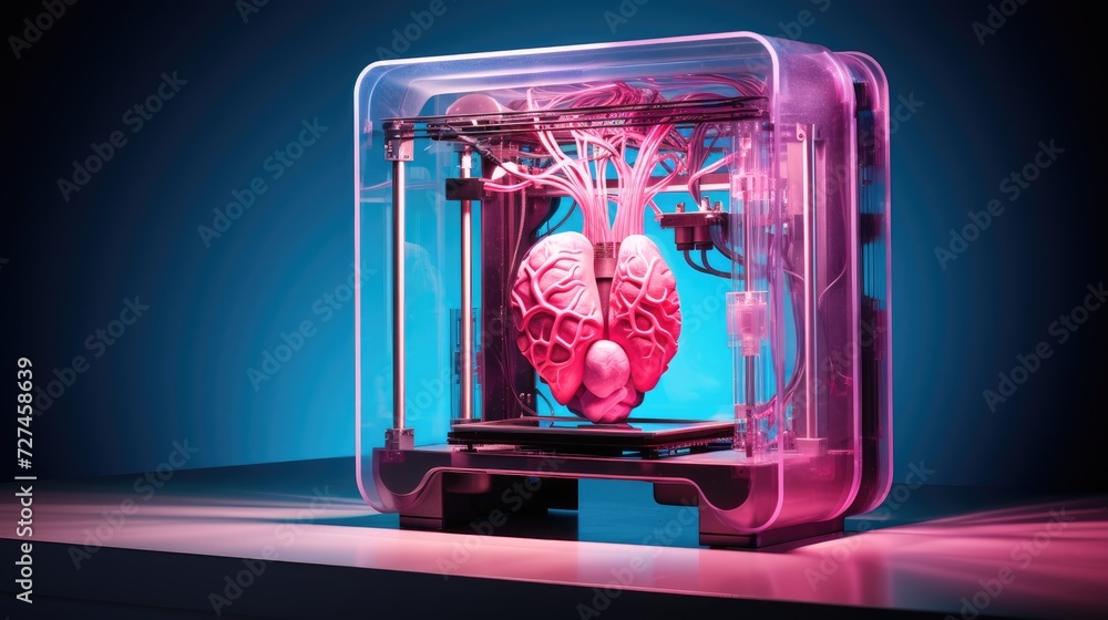 Aufkleber 3d bioprinting printing living tissues and organs using 3d printing technology solid color backgroun