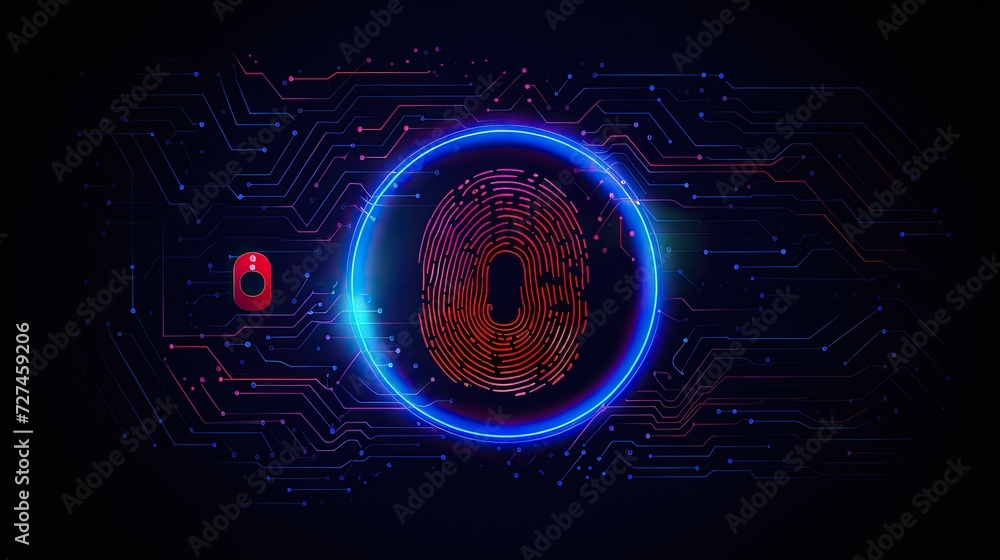 Poster biometric authentication solid color background