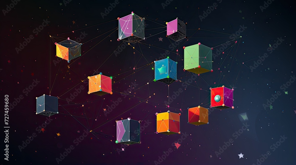 Poster cubesat communication protocols solid color background