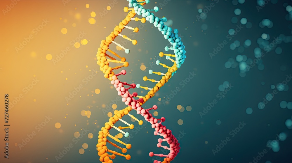 Poster genetic engineering modifying dna for various purposes solid color background