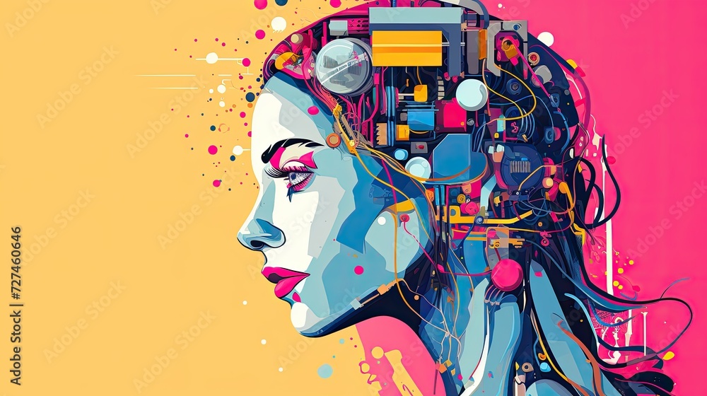 Poster machine learning recommendations solid color background