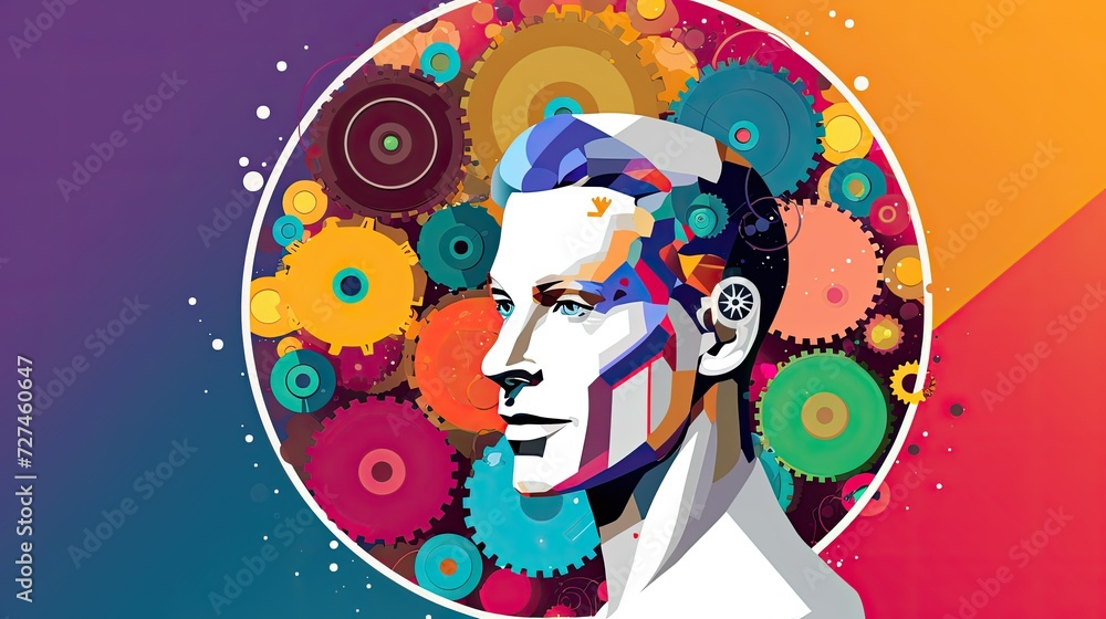 Poster machine learning recommendations solid color background