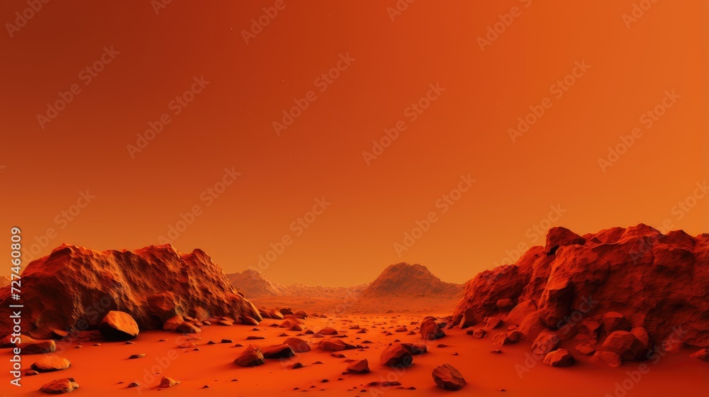 Poster mars sample analysis solid color background