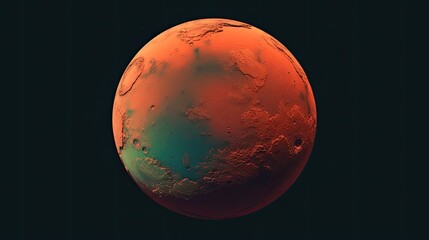 Mars sample analysis solid color background