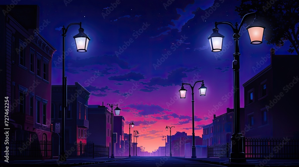 Poster sensor enabled smart streetlights solid color background