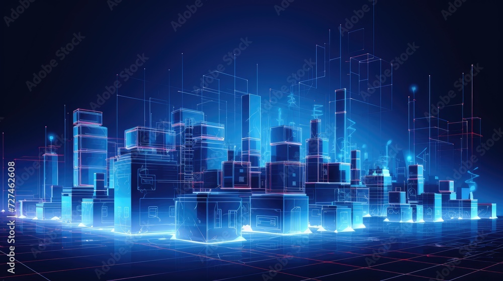 Aufkleber smart grid modernizing electrical power distribution systems solid color background