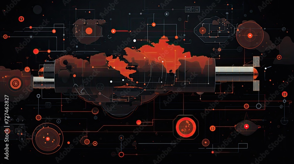 Poster space based weather monitoring solid color background