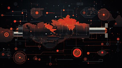 Obraz premium Space based weather monitoring solid color background