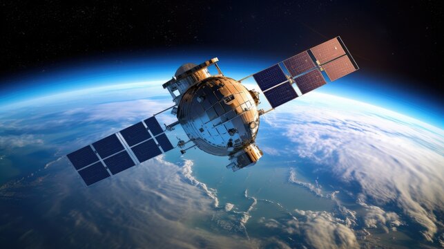 Space based earth observation solid color background