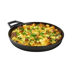 Bubble and Squeak food dish on transparent background PNG image