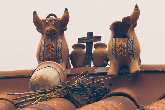 Toritos cusque&ntilde;os en los techos