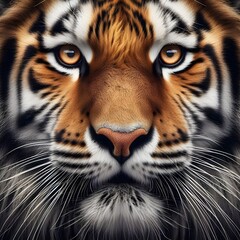 A close-up of a tiger