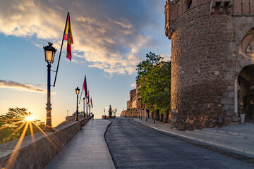 Sunrise view in Toledo, Spain.