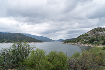 Fototapeta na wymiar A lake in the Spanish hills.