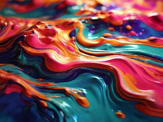 Obraz na płótnie Canvas Beautiful Abstract Background,Color Liquid Shape Movement,3d Illustration of Liquid Forms with Vibrant Gradients and Effects