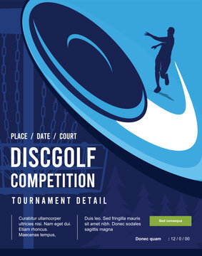 Great editable vector flat of discgolf poster best for any digital graphic and printing purpose
