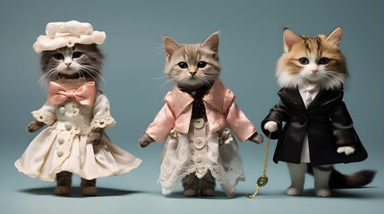 Kitty Fashion Parade: Old-Fashioned Feline Charm