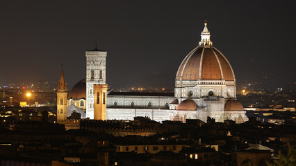 Fototapeta premium Catedral de Santa María de la Flor o Catedral de Santa María del Fiore, Florencia, Italia