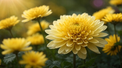 yellow dahlia flower