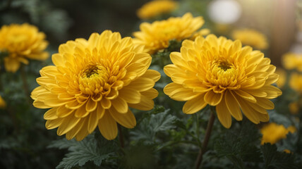 Obraz premium yellow chrysanthemum flower