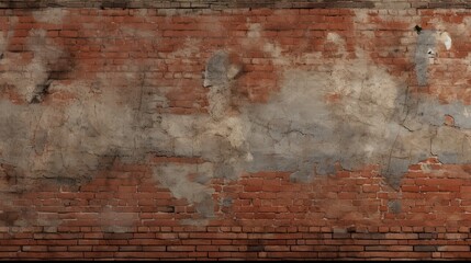 Obraz premium a weathered brick wall with peeling