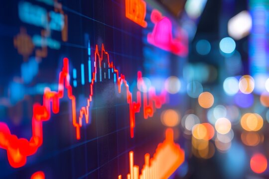 Drastically Falling Stock Chart Visualization.