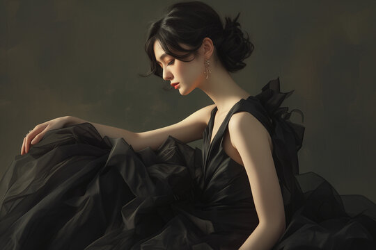 portrait of a woman in black