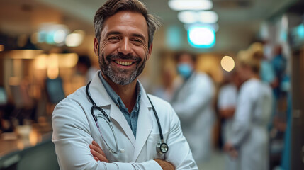 Fototapeta premium Confident doctor smiling
