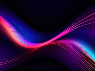 Abstract dark background with a colorful abstract wave in the foreground.