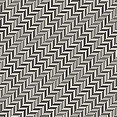 Repeating geometric tiles zig zag pattern from striped elements
