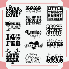 Fototapeta premium Valentines day T-shirt Design Free Vector, Love Free vector, Hand drawn Valentines day Vector