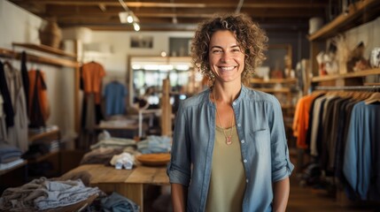 Fototapeta premium Owner of a clothing store