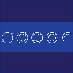 Set of circle arrow icons. Recycling icon. Circular arrows Pro Vector