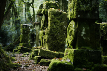 Ancient mossy ruins