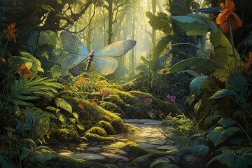 Butterfly in a forest
