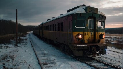 Fototapeta na wymiar train abandoned background