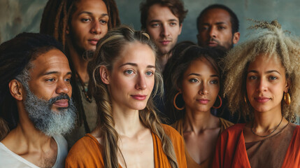 multiracial and multi religion group photo, showing diversity concept - obrazy, fototapety, plakaty