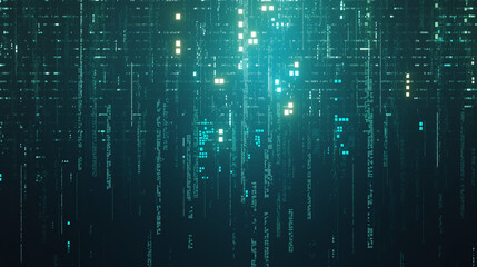 Fototapeta premium Matrix Style Digital Data Visualization