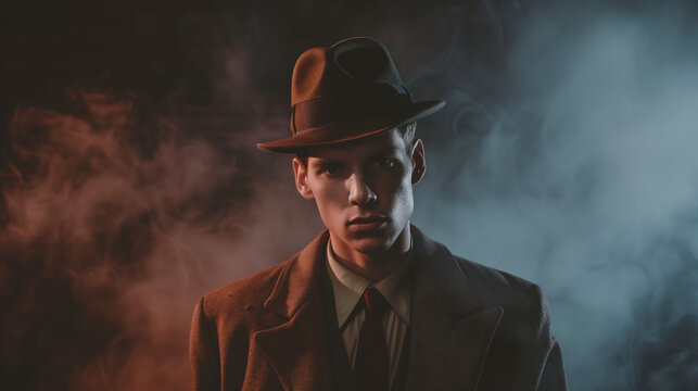 1940s Film Noir Style Portrait