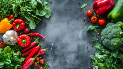 A colorful organic vegetable feast: Healthy farming and farm to table concepts in full bloom