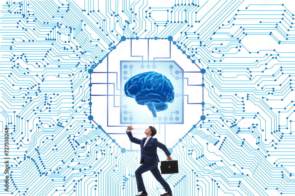 Aufkleber concept of ai - artificial intelligence in action