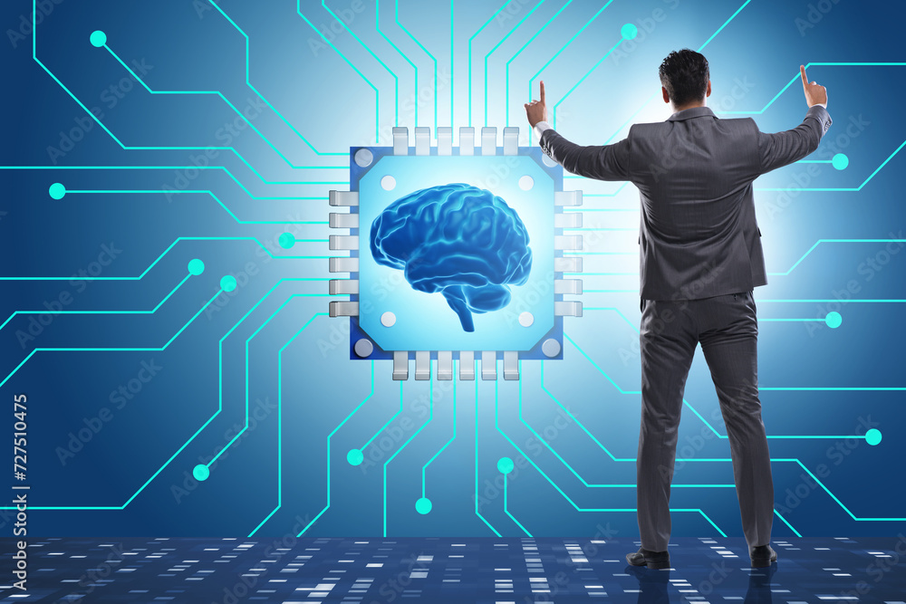 Poster concept of ai - artificial intelligence in action