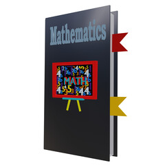 3 D illustration of  mathematics books