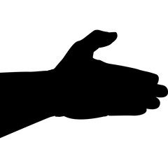 silhouette of a hand with thumb up