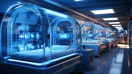 Blue Oasis Radiology: 3D Medical Imaging in Serene Hospital