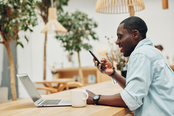 Male man adult businessman typing computer laptop person technology business sitting office