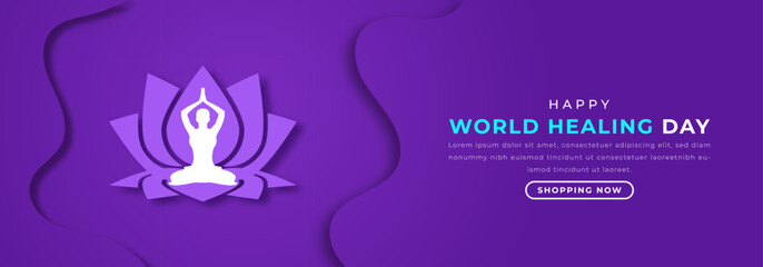 World Healing Day Paper cut style Vector Design Illustration for Background, Poster, Banner, Advertising, Greeting Card